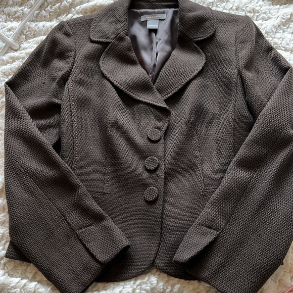 Stunning two piece Ann Taylor skirt suit sold brown tweed - Picture 1 of 6